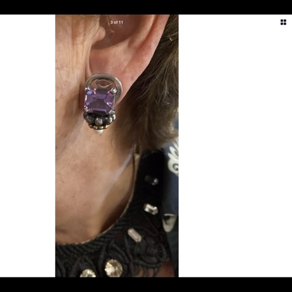 Lagos caviar amethysts  set earrings, bracelet & ring 7 - Picture 2 of 12